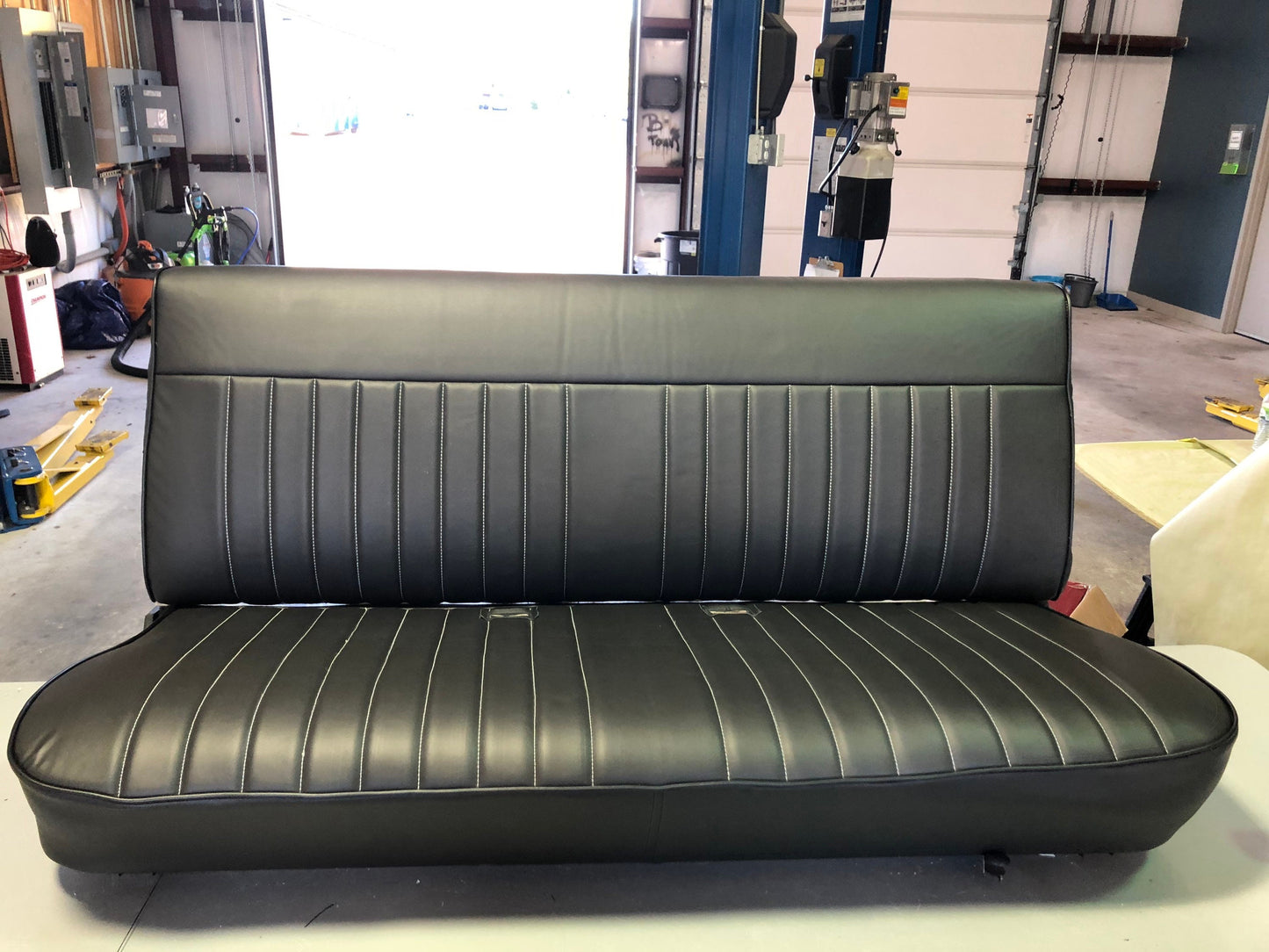 Pleated bench seat covers