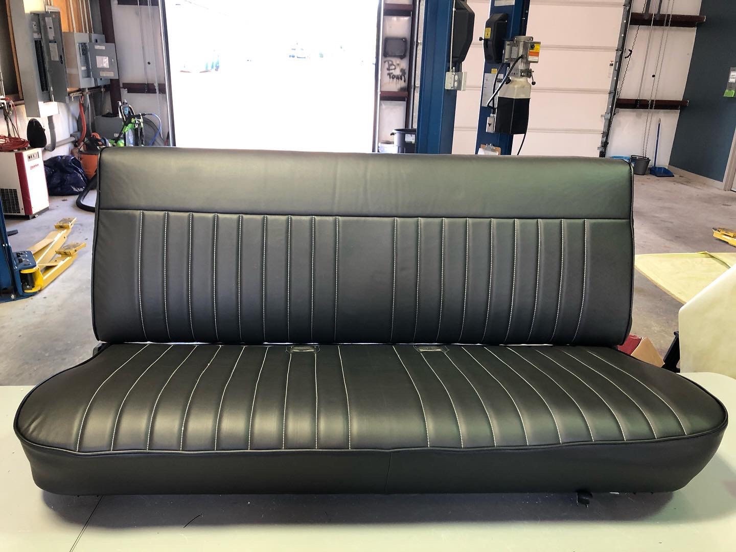 Pleated bench seat covers