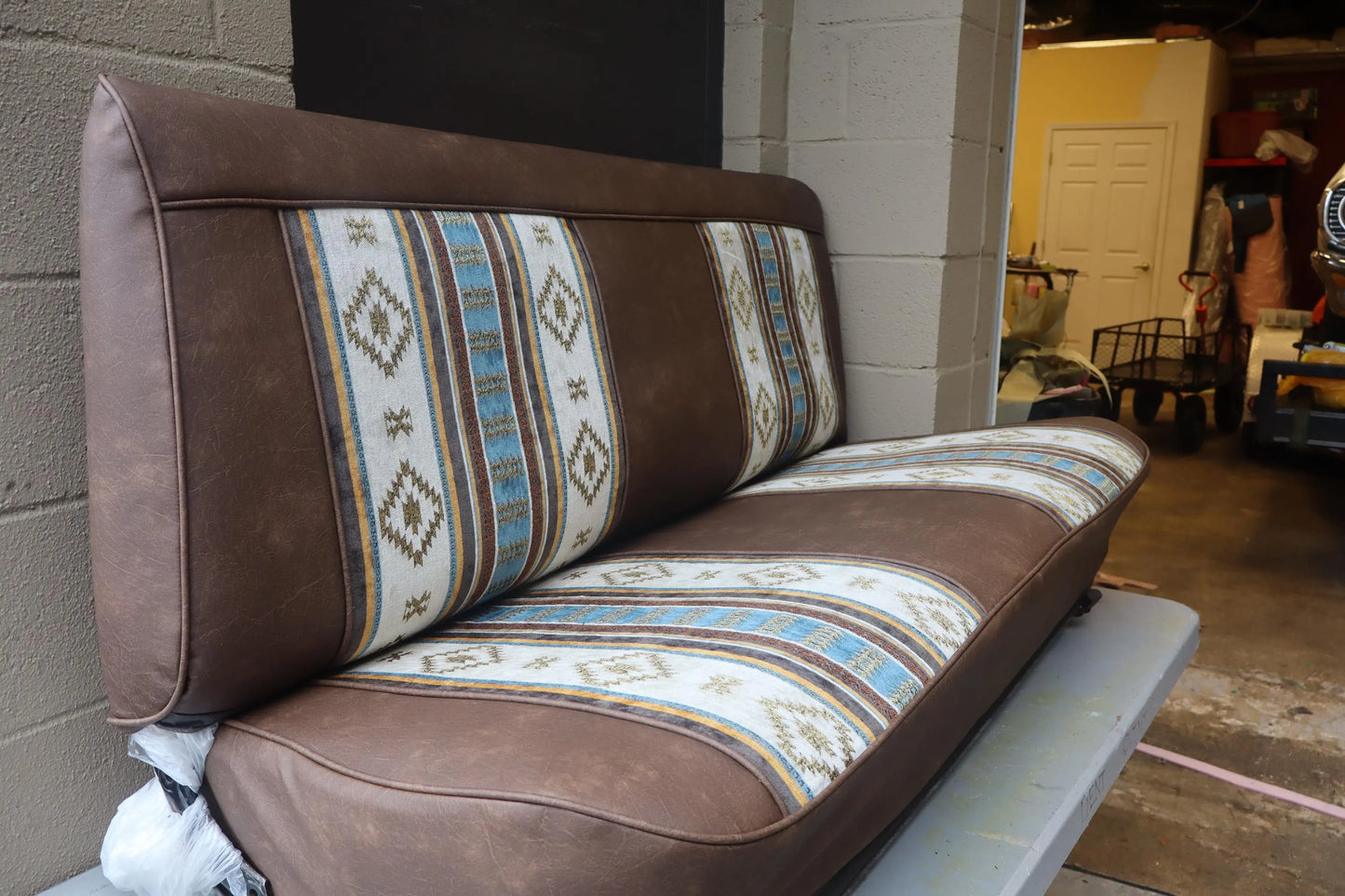 C10 Brown tribal seat cover